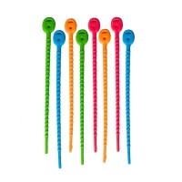 Colorful Multi Purpose Silicone Double Lock Twist Cable Ties